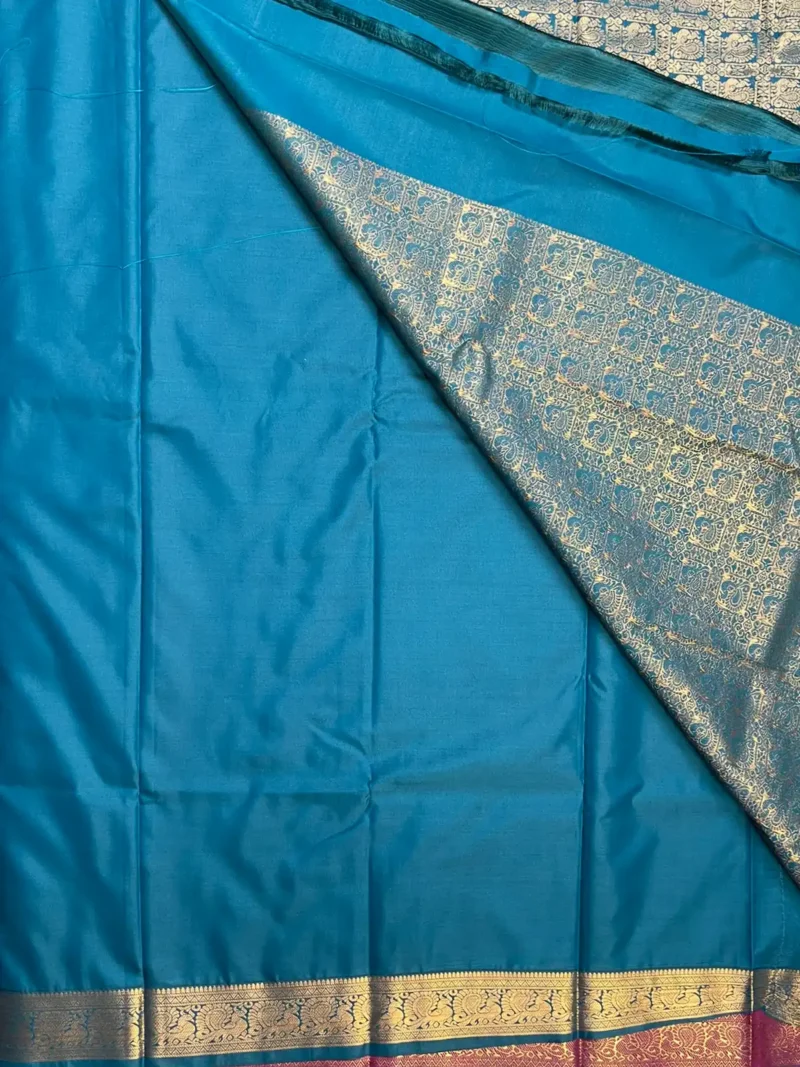 Blouse of pink soft Kanchipuram Silk Saree
